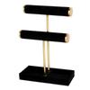 Multi-Functional Two-Level T-Style Bangle Stand for Bracelet, Bangle & Jewelry Storage