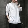 Herren Chinesischen Stil Hanf Hemd Baumwolle Leinen Tang-anzug Hanfu Retro Stehkragen Zen Kleidung Harajuku Tops Kleidung Männer kleidung