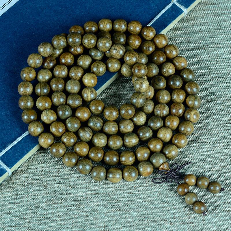 Argentina old material submerged green sandalwood bracelet sandalwood wooden cultural toy bracelet men's and women's jewelry buddhist beads