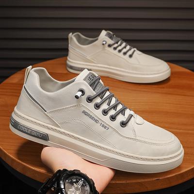 Mode Herren Freizeitschuhe Atmungsaktive Weiße Sneaker Mode Fahren Gehen Tennisschuhe für Herren Skate Flats