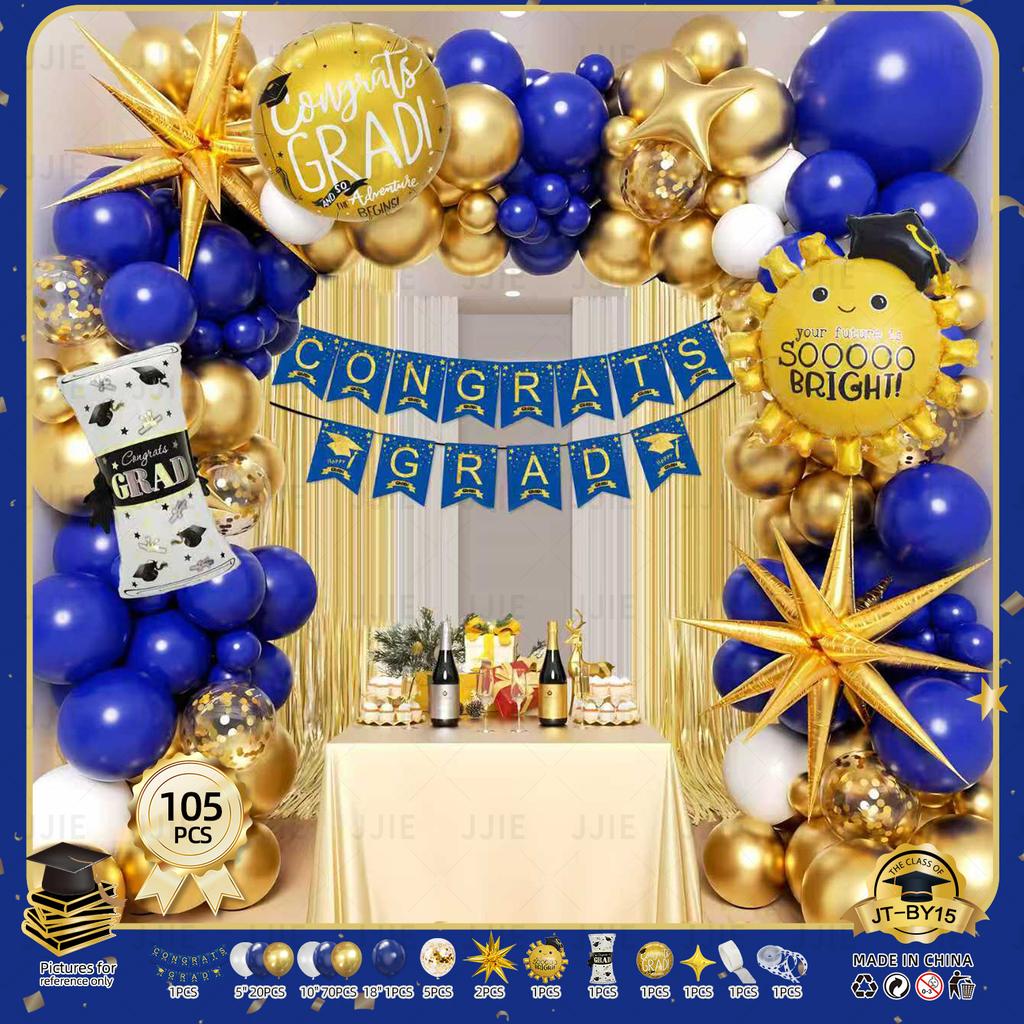 Graduation Party Decoration Balloon Graduation Season Decoration Doctor Hat Cartoon Aluminum Film Balloon Graduation Celebration Set