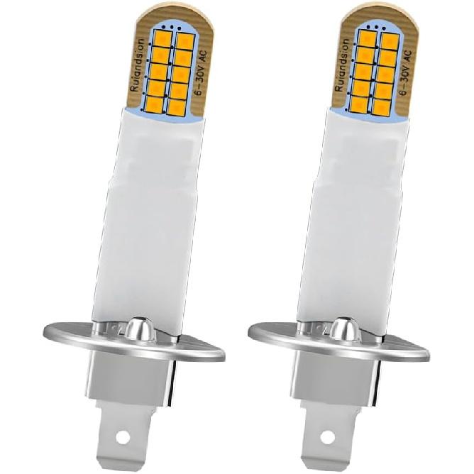 

Ruiandsion H1 LED Fog Light AC6-30V Non-polarity 6000K White Super Bright 2020 20SMD Chip for Car Upgrade Bulb Pack of 2 H1 2PCS теплый белый