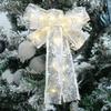 Dual Layer Charming Christmas Ribbons With Warm Lighting For Beautiful Tree Accents