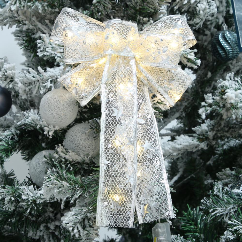 Dual Layer Charming Christmas Ribbons With Warm Lighting For Beautiful Tree Accents