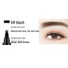 Bilingual Four-Prong Liquid Eyebrow Pen - Micro-Carved Korean Style, Long-Lasting, Sweatproof & Waterproof.
