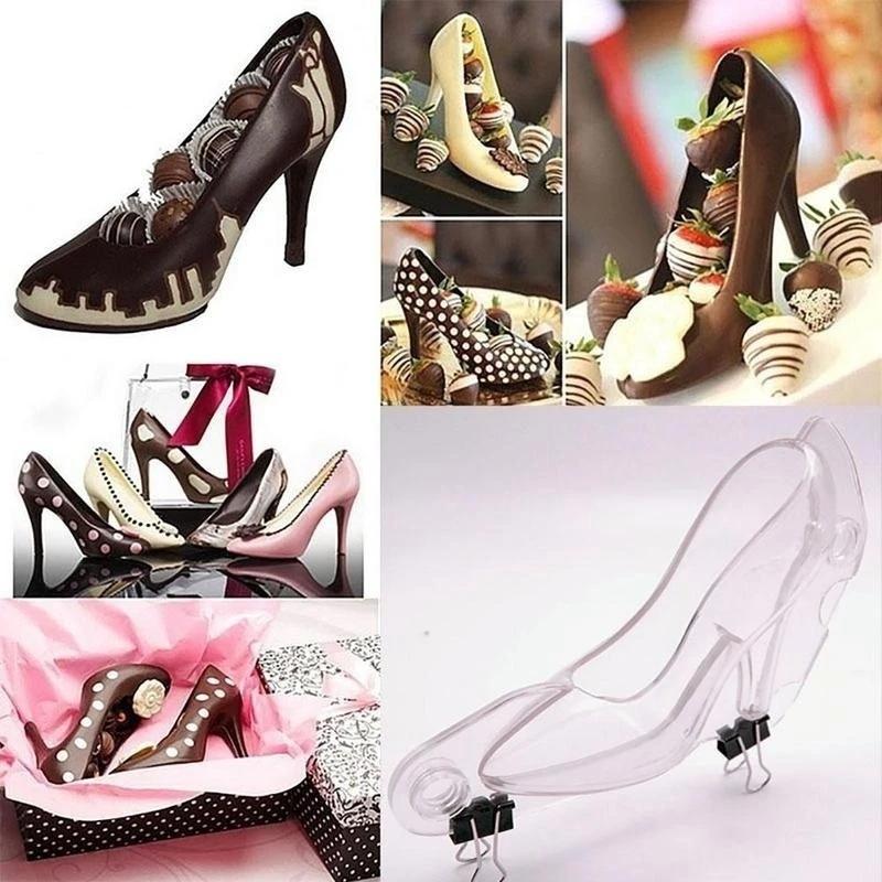 Shoes Shape Chocolate Mold 3D High Heel Shoes Candy Sugar Paste Molds Cake Decorating Tools for DIY Home Baking Accessories