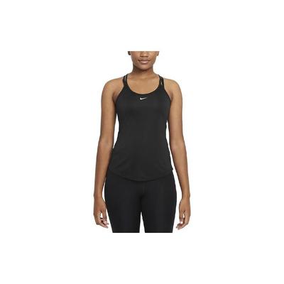 Dri-FIT One Elastika Solid Logo Round Neck Loose Tank Top Women Tops Black DD4941-010
