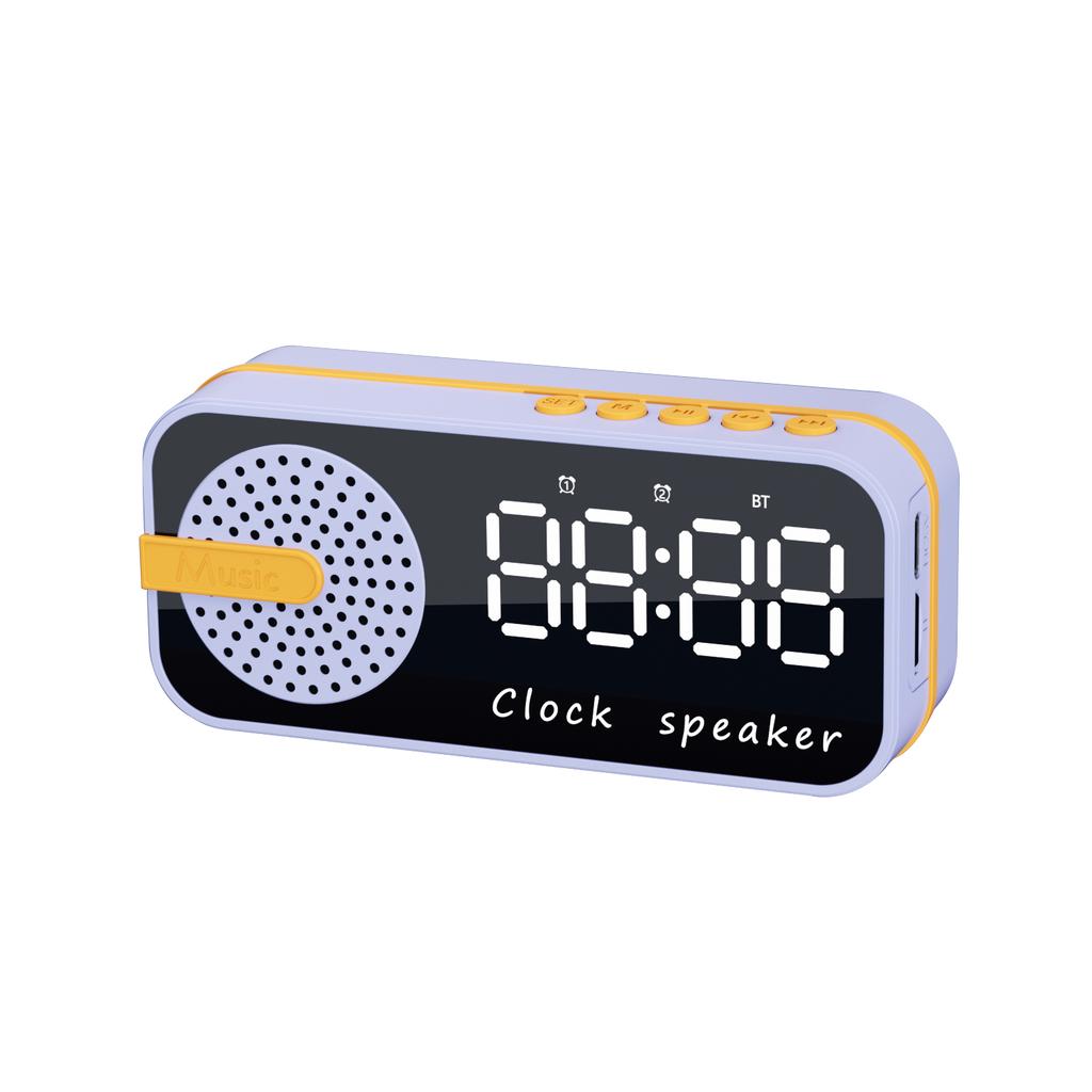 Music Box Mini Sleep SoundBox HD Mirror Clock Speaker with TF Card FM Radio Alarm Clock Disaplay Portable Bluetooth Speaker