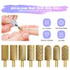 Gold/Sliver Nail Drill Bits Milling Cutter Carbide Polish Head For Electric Nail Drill Manicure Machine Pedicure Nail Files Acce