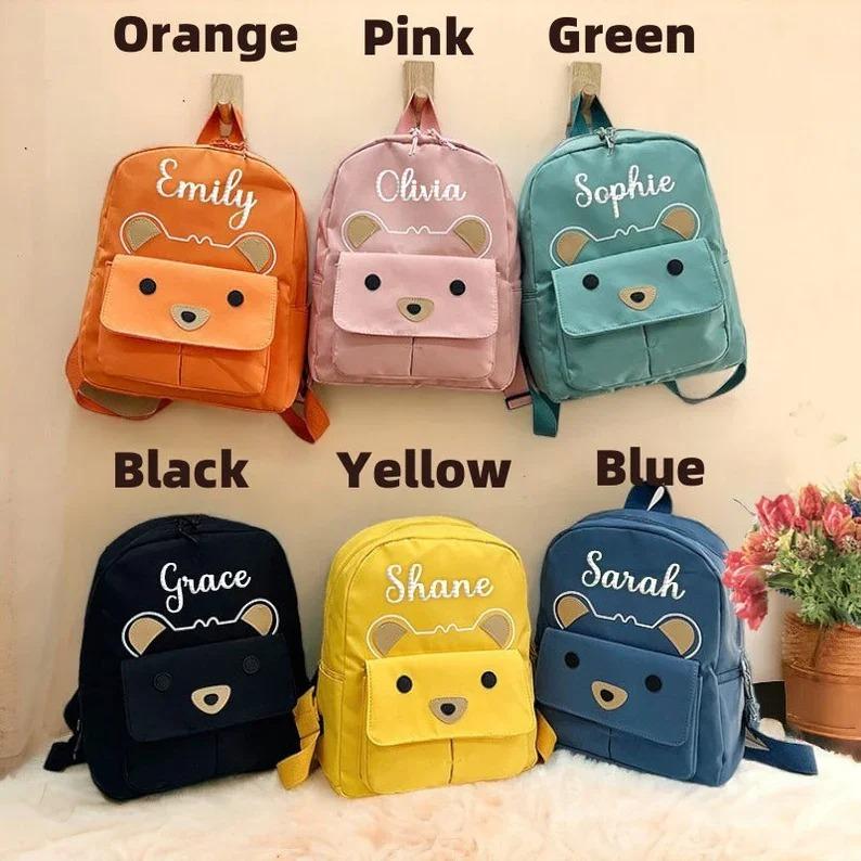 Embroidered Toddler Backpack Custom Kids Backpack Personalized Children'S Backpack Kids School Gift Laptop Bag Back To School