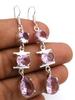 Pink Topaz Gemstone Ethnic Handmade Drop Dengle Earring Jewelry ER 259