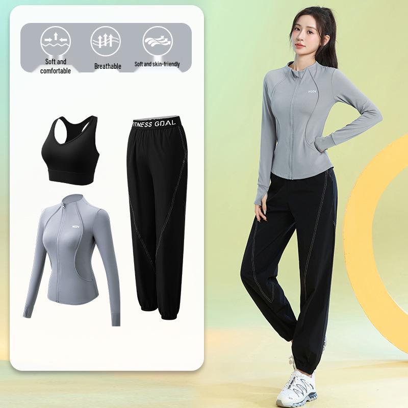 Women's Quick-Dry Long Sleeve Yoga Set - Spring 2025 Fitness Apparel