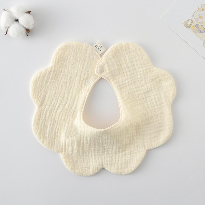 Śliniak dla niemowląt z czystej bawełny w stylu koreańskim, jednolity kolor, dwustronny, zapobiegający ulewaniu, Klasa A