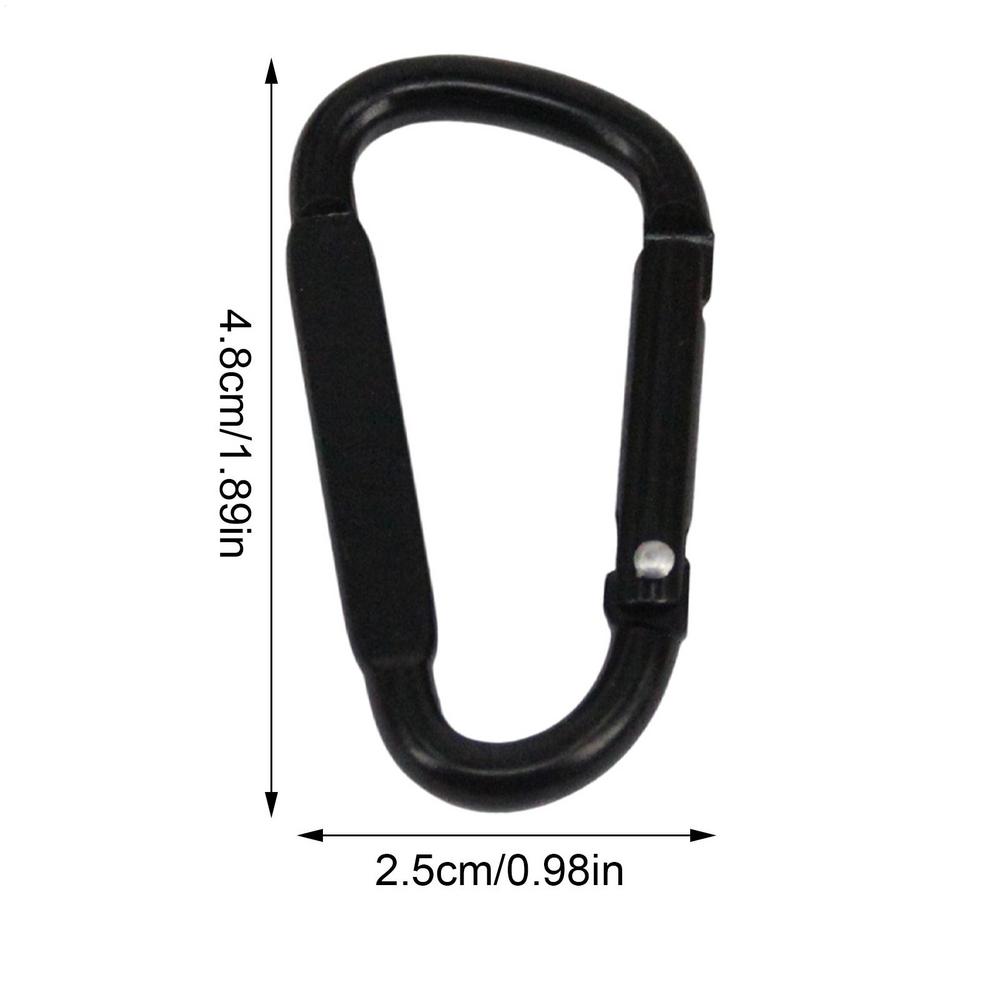 D Ring Carabiner D Shape Aluminum Alloy Carabiner Metal Carabiner D Clip Travel Carabiner Backpack Carabiner Camping Accessories чёрный