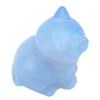 Cat Figurine Crystal Stone Carved Statue Cute Ornament for Home and Office Desk Decoration