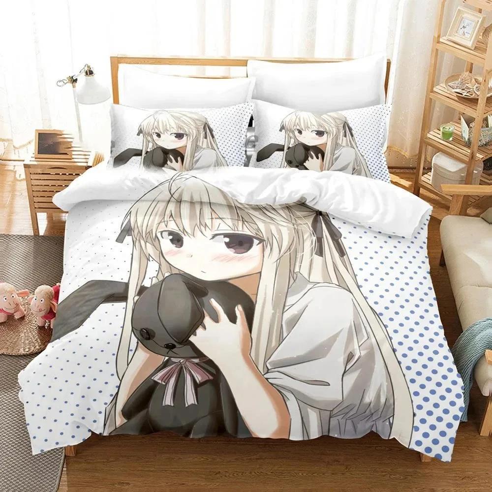 3D Printed Yosuga No Sora Kasugano Bedding Set Anime Duvet Cover Double Twin Full Queen King Adult Kids Quilt Cover Home Textile