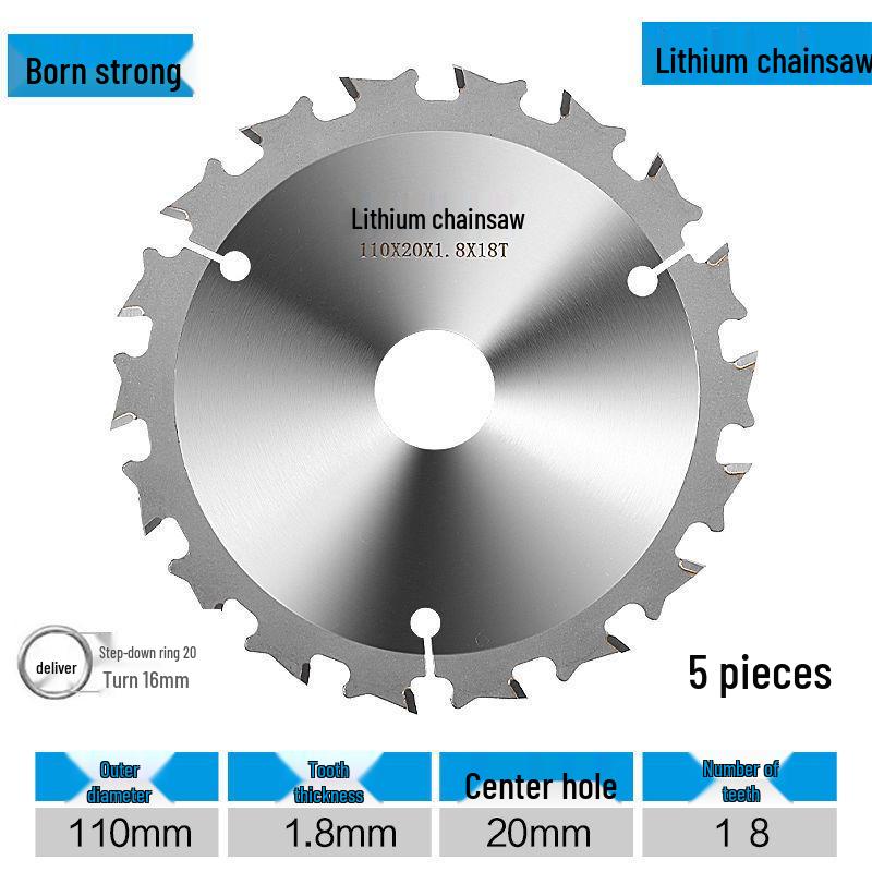 Lithium Electric Woodworking Saw Blades - 4", 5", 5.5", 6.5" Alloy Blades for Wood Cutting.