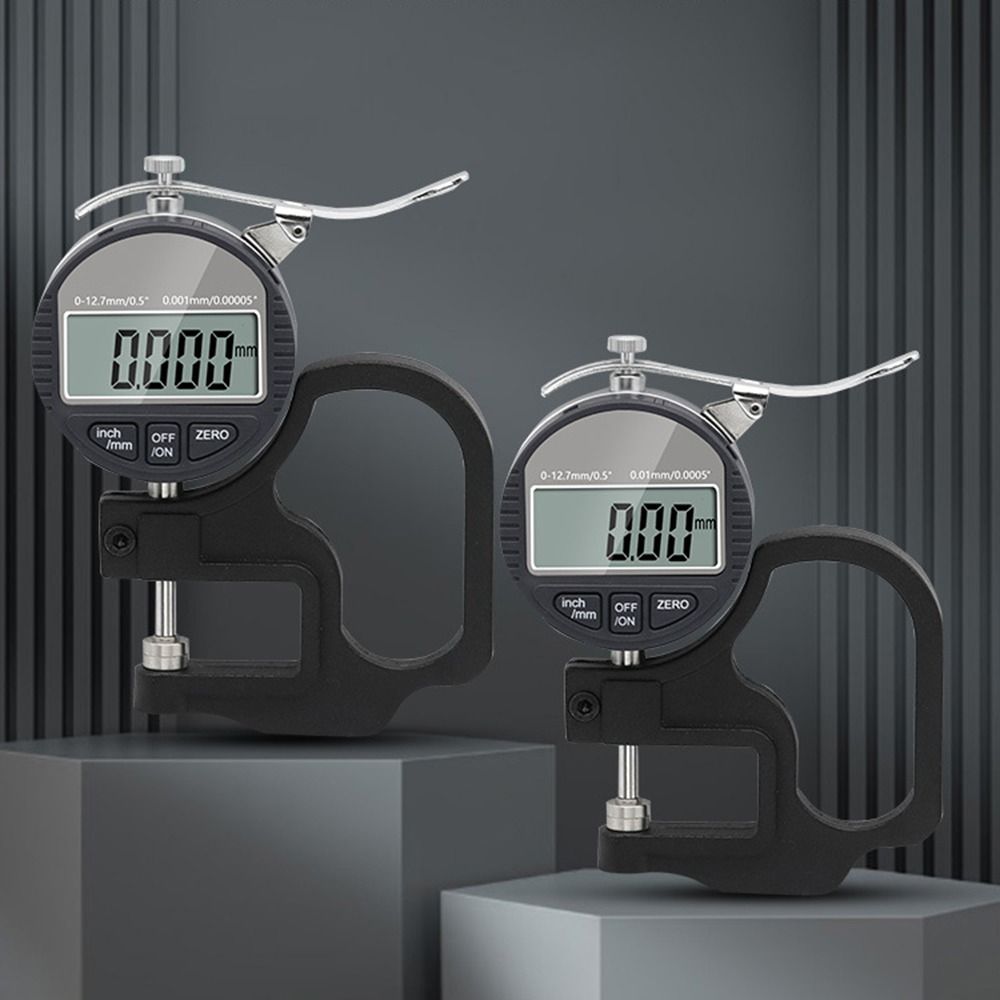 0.01/0.001mm Electronic Thickness Gauge Range 0-12.7mm High Precision Digital Thickness Tester Portable High Quality