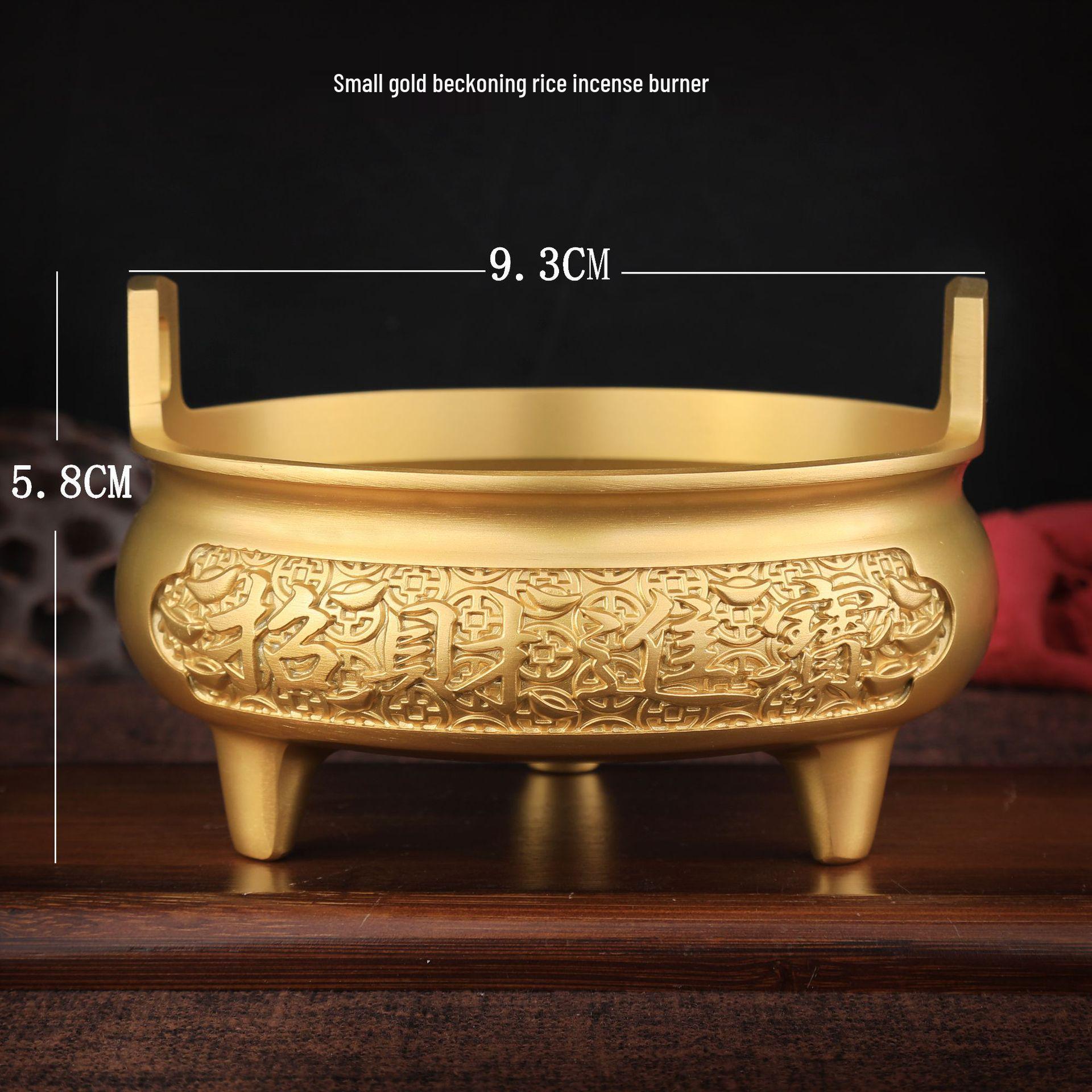 Hanyue Copper Offering Incense Burner for Buddha