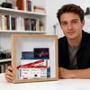 Sturdy Wooden Memory Storage Frame Made To Present Special Event Tickets 20x20cm
