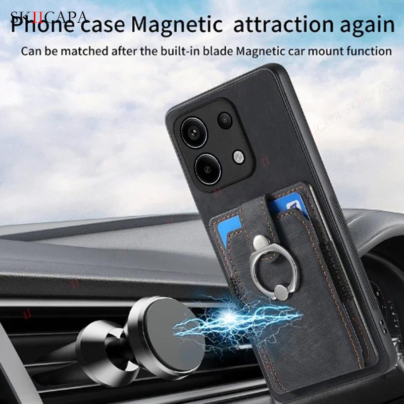 Wallet Cards Slot Holder Leather Cover for Oneplus 12 11 10T ACE Pro Nord CE 3 Lite 2 N300 N30 N20 SE Ring Stand Magnetic Case