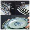 LIJIA FITMENT Melamine Blue & White Floral Noodle Bowl (10-Pack)