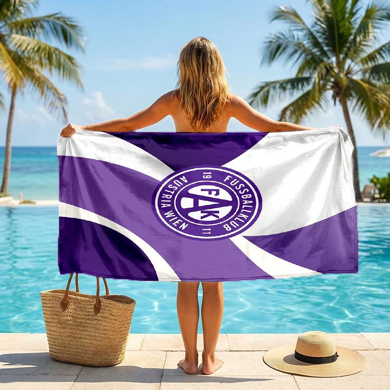 Austria Wien FC stampa Asciugamano da Spiaggia Quick Dry Microfibra Assorbente Portatile da Viaggio Asciugamano da Nuoto