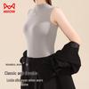 MIIOW Women's Thermal Lamb Wool Half-High Collar Vest