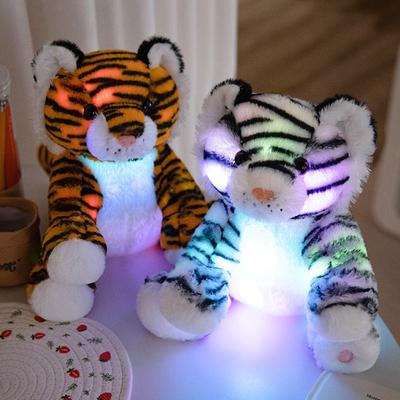 Simulation Cute Colorful Glowing Tiger Doll Plush Toy Doll Siberian Tiger Doll Rag Doll Gift