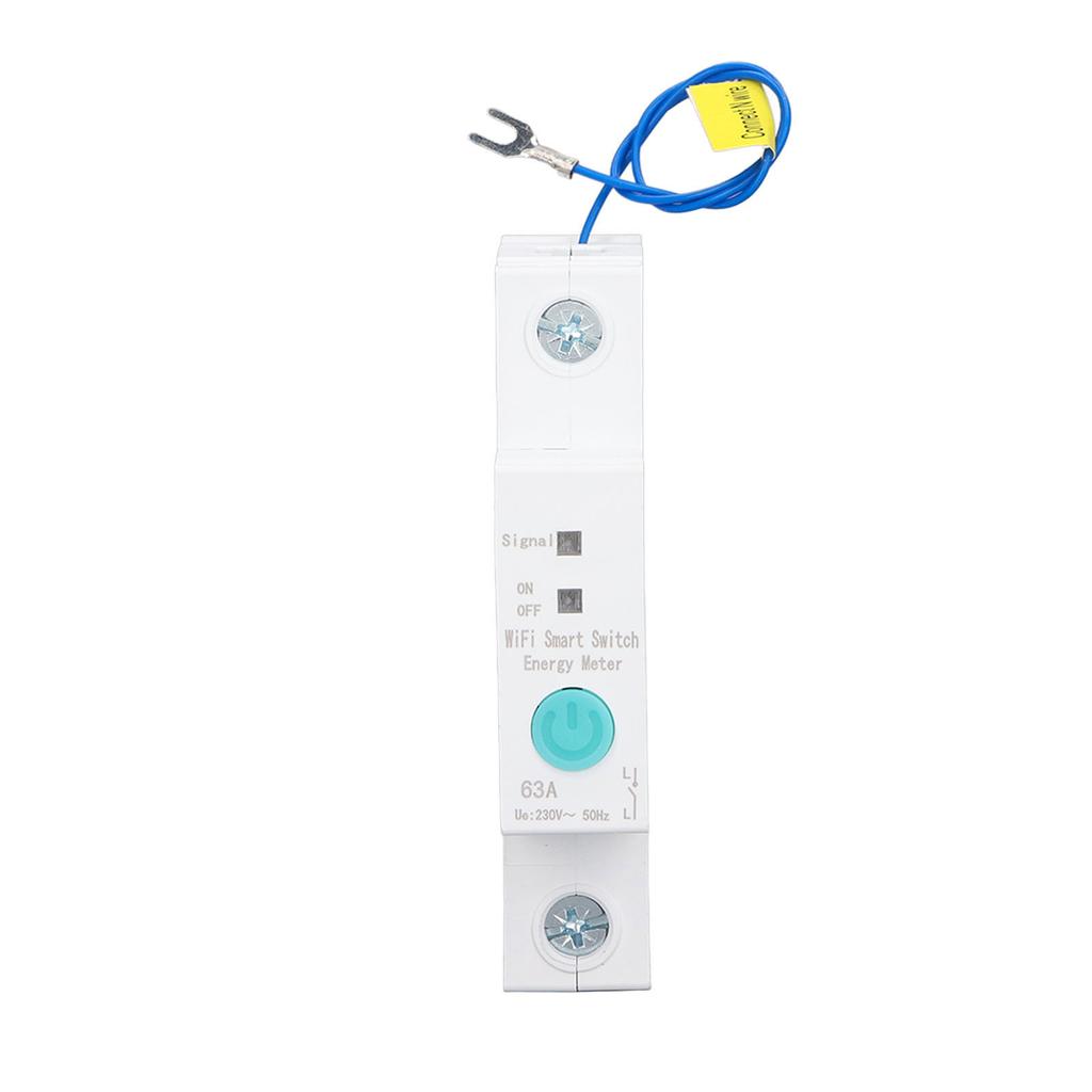 Wifi Smart Circuit Breaker Switch Energy Power Meter DIN Rail for Ewelink APP Wireless Control AC230V 1P 63A