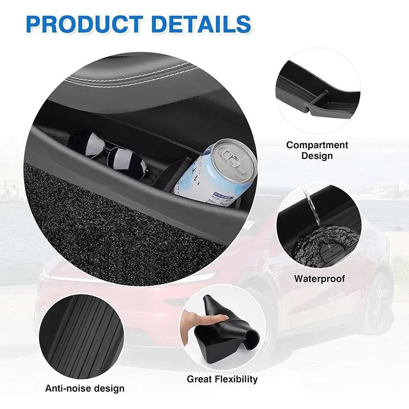 For Tesla Model Y Juniper 2025 2026 Accessories Door Storage Organizer Tray Travel Door Storage Box for Tesla Model Y Juniper