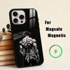 Custodia per Telefono a Fumetti HH-Hanma Baki Per iPhone17,16,15,14,13,12,11 Plus,Pro Magnetica con Ricarica Wireless Magsafe