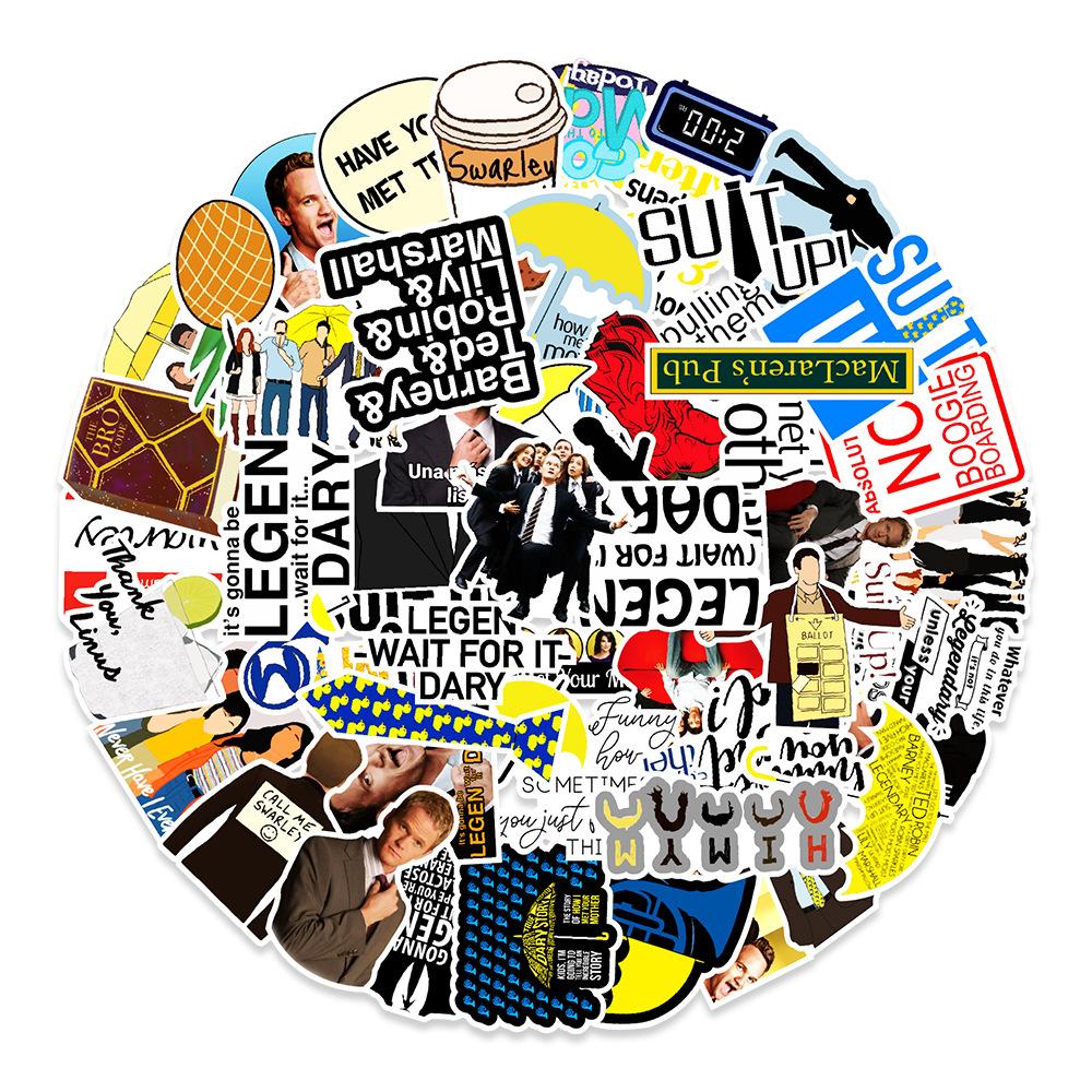 

50 American TV Series, Mom, Romance, Graffiti Stickers, Balance Car, Mobile Phone, Kettle, Outdoor Decoration Stickers