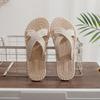 Women's Trendy Fashion Cross Strap Beach Slippers - Casual Rubber Sole Sandals