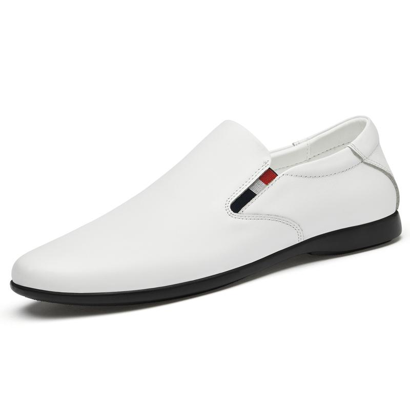 

Роскошные брендовые мужские деловые туфли на мягкой подошве, удобные мужские повседневные туфли из натуральной кожи, простые низкие туфли на плоской подошве 45 белый