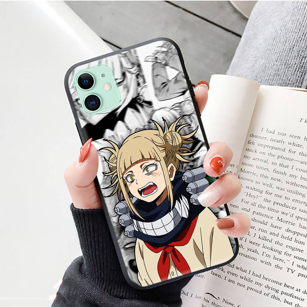 Black Case for Xiaomi Poco X6 X4 M5 M6 F5 F6 C65 C55 C50 C51 C40 Pro Redmi 14C A3X 13C 12C 11T 10A 9C Note 7 6 8A Plus W-52 Academia Himiko Toga