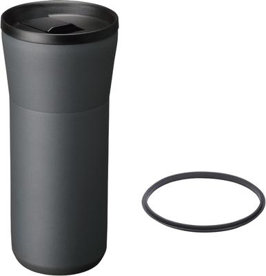 Kyocera Vacuum Insulated Tumbler with Replacement Keeps Hot or Dark Lid, Gasket, Ceramic-Coated Interior, Condensation-Free, Cold, CERAMUG, 500ml,