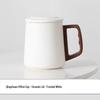 Geometric Ceramic Tea Brewing Cup with Lid and Filter