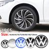 4Pcs 56/60/65/70/75/80/90/100/120mm 3D Car Wheel Stickers Center Hub Cap Emblem Badge Decal For VW Polo Passat GTI Golf 4 5 6 7