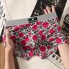 New Men's Ice Silk Mid-Rise Breathable Boxer Briefs with Print