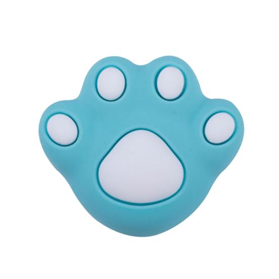 

Cabinet Handle Food-Grade Silicone Soft Baby-Friendly Bear Paw Design Single-Hole Installation Cabinet Knob Kids Room Drawer Pull синий