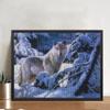 5D Diamond Painting Snow Wolf Cross Stitch Diamond Embroidery Animal Picture Of Rhinestones Mosaic Decoration Home 30x40cm/12x16inch