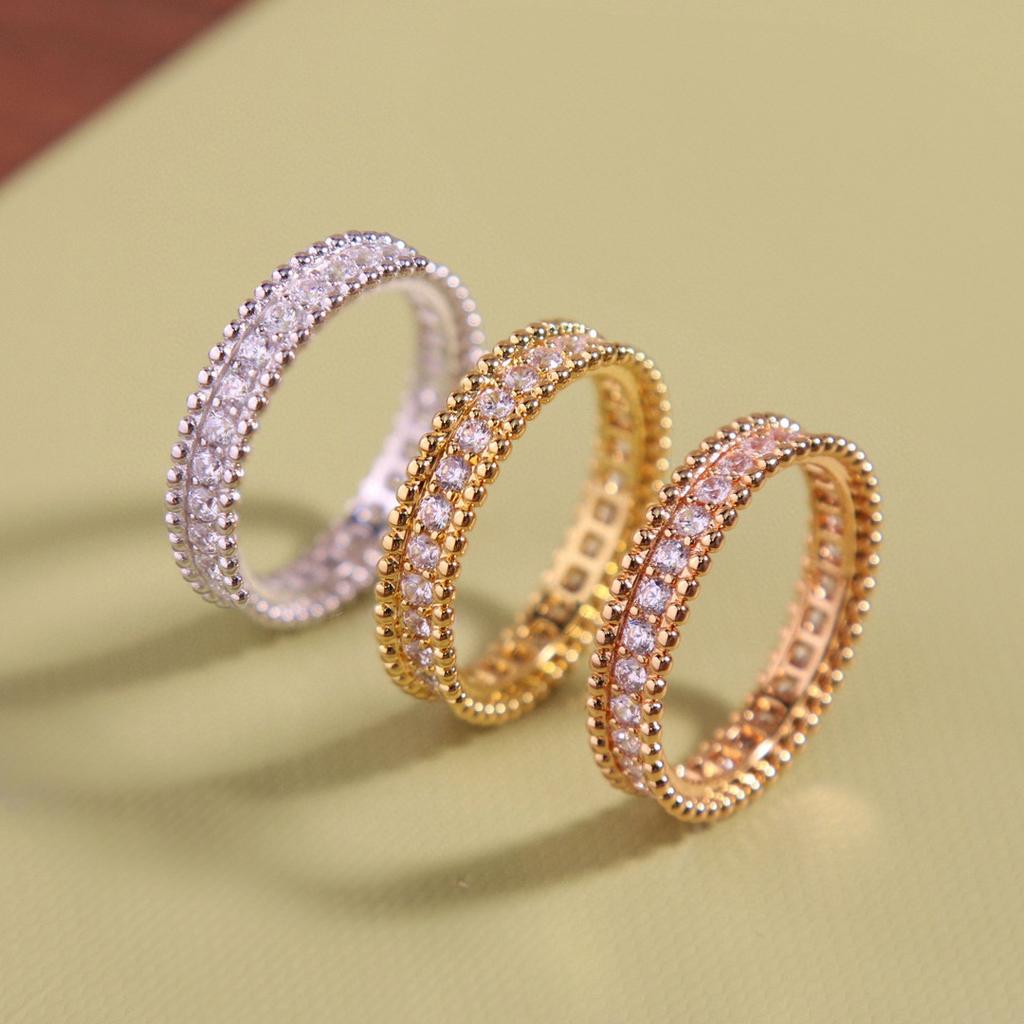 Hot Brand Vintage Women's Rings Luxury Jewelry For Women Fashion Pure 925 Sterling Silver Lady Party Designer Full Diamond Rings