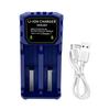 Universal 2 Slot Rechargeable Battery Charging for 3.7V 4.2V Cells Including 18500 26700 32650 Adjustable Spring Design