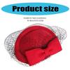 1920s Bowknot Barrettes for Women Flapper Stylish Headpiece Accessories for Cosplay Party Elegant Clip Barrettes  Red