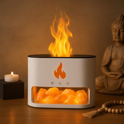 Essential Oil Diffuser Flame Effect Himalayan Salt USB-C