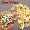 100 Pezzi Stelle Oro Argento per Decorazioni Festa di Natale Schiuma Tessuto Stelle Fai da Te Scrapbooking Biglietti Ornamenti Abbellimenti Accessorio