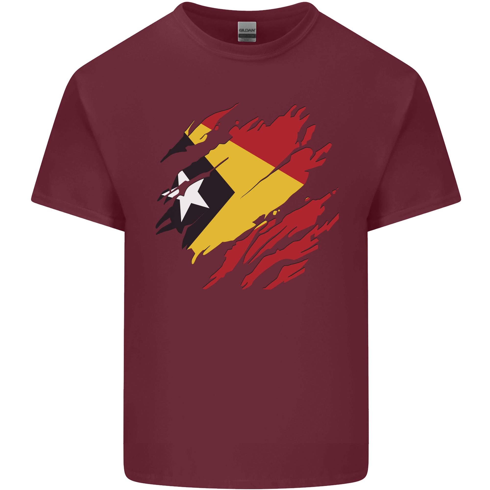 Torn East Timor Flag Day Football Unisexs Light Cotton TShirt S