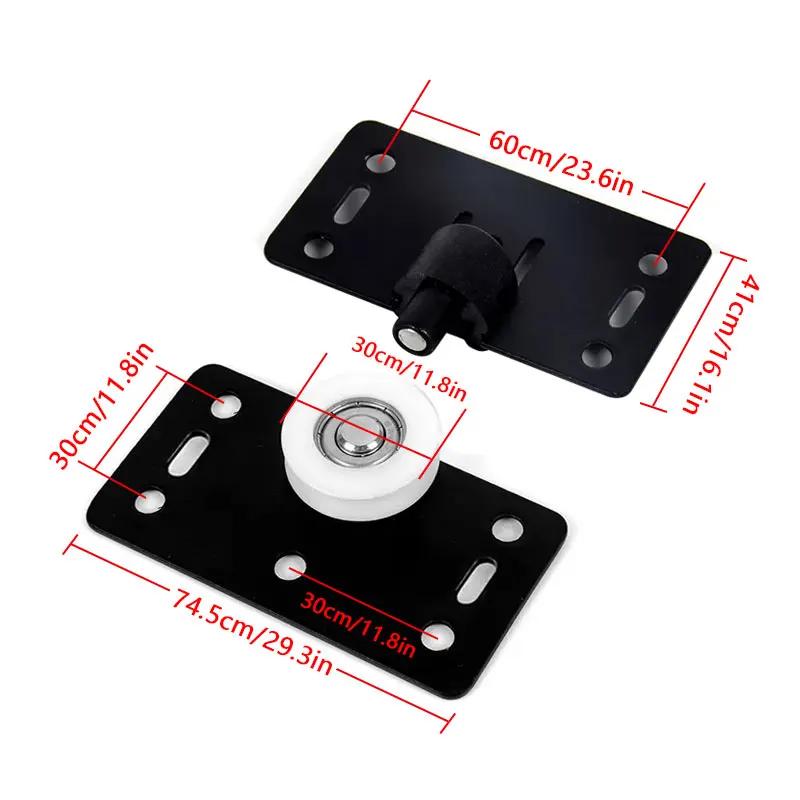1set Door Rollers Stainless Steel Sliding Door Wheel Cabinet Nylon Pulley Hanging Wheel For Wardrobe Furniture Hardware