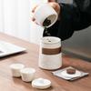 Ceramic Portable Travel Tea Set 1 Pot 4 Cups Camping Outdoor Single Person Drink Business Souvenir
